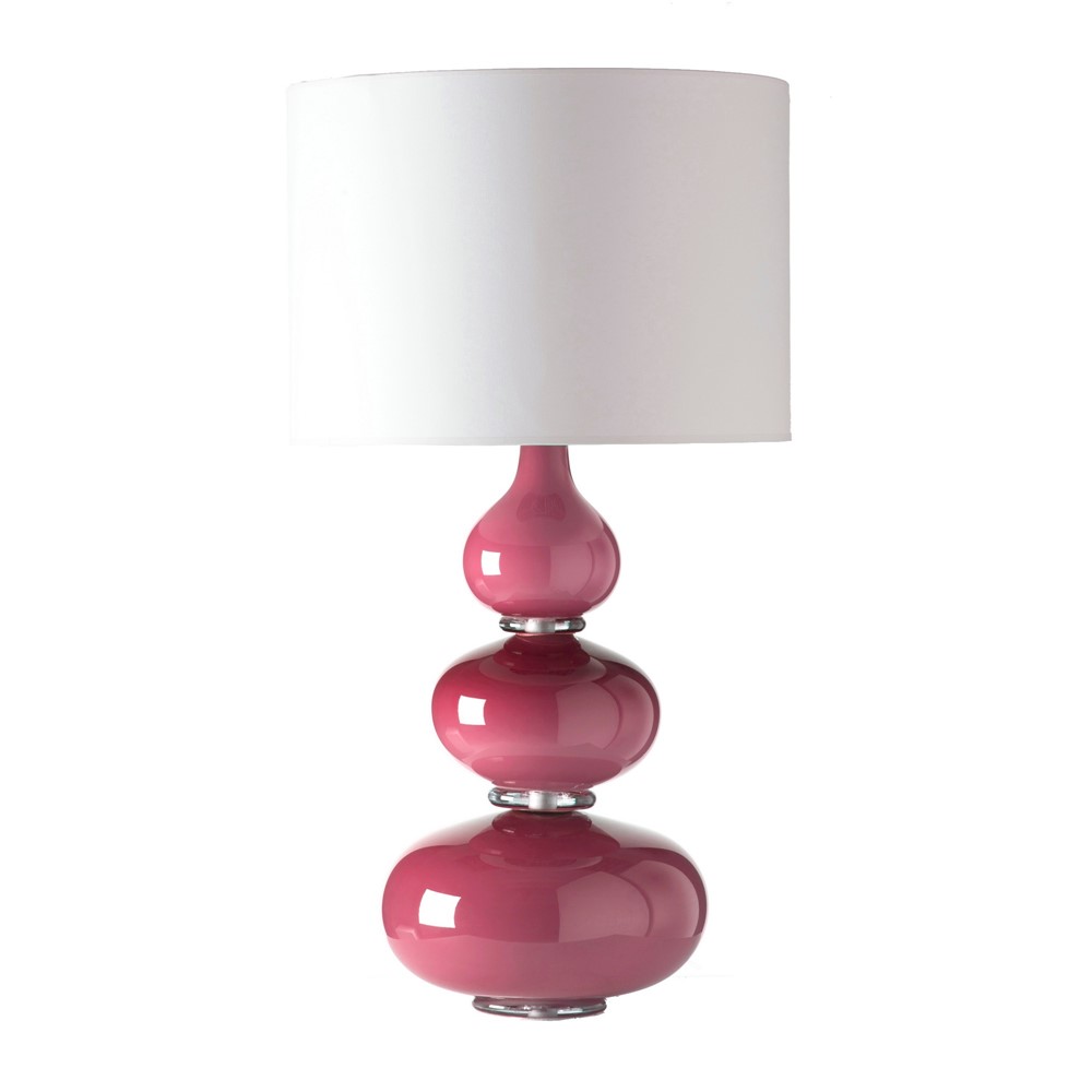 Aragoa Crystal Glass Lamp by William Yeoward in Gold Ruby Red